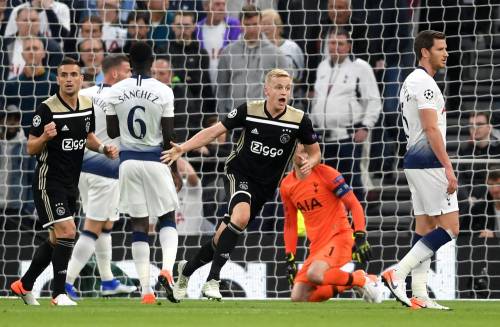 L'Ajax ad un passo dalla finale di Champions: Tottenham ko 1-0