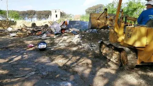 Campo rom smantellato nel Napoletano