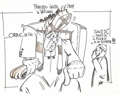 La vignetta del giorno - Il Papa incontra i rom in Vaticano