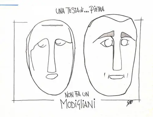 La vignetta del giorno - Una testa di pietra non fa un Modigliani