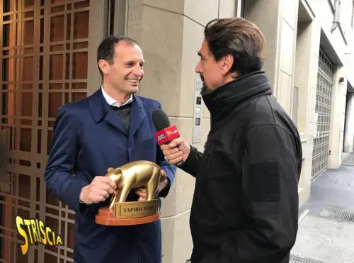 Tapiro d'Oro ad Allegri: ''Ora sceglieranno un grande allenatore''