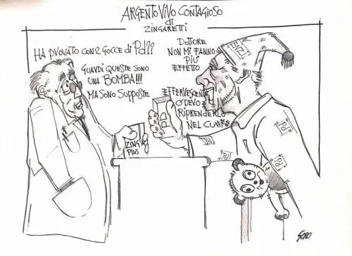 La vignetta del giorno - Zingaretti va dal dottore