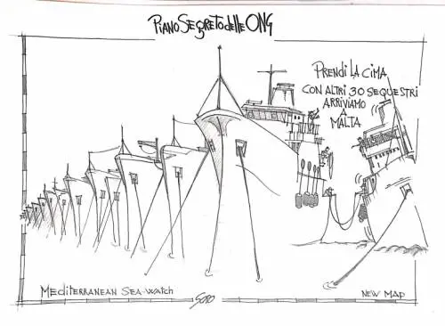 La vignetta del giorno - Il piano segreto delle Ong