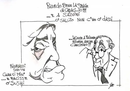 La vignetta del giorno - L'Orlando furioso con Salvini