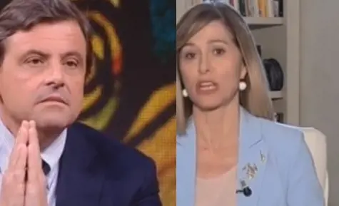 Calenda la interrompe e la leghista Donato sbotta così: "Sei un gran maleducato"