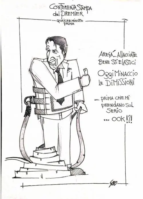 La vignetta del giorno: le dimissioni di Conte