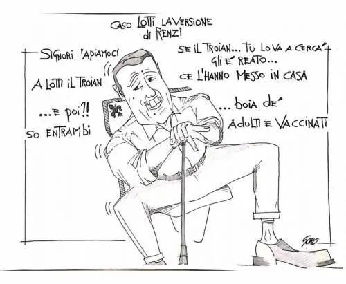 La vignetta del giorno: quel trojan di Renzi