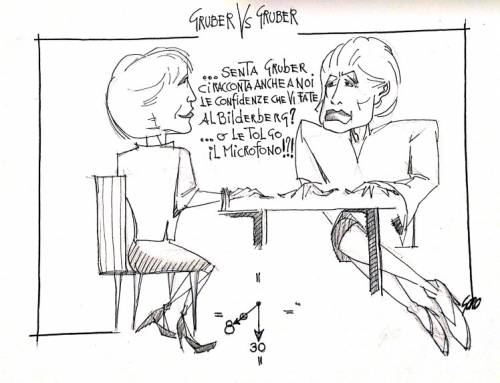 La vignetta del giorno - Gruber contro Gruber