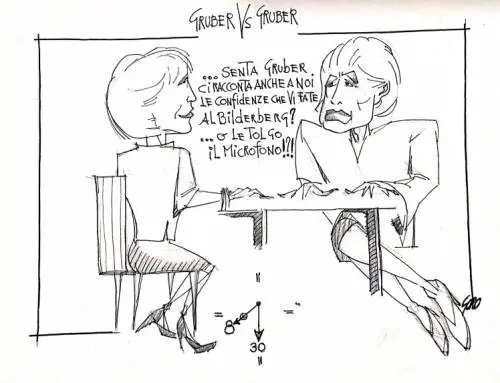 La vignetta del giorno - Gruber contro Gruber