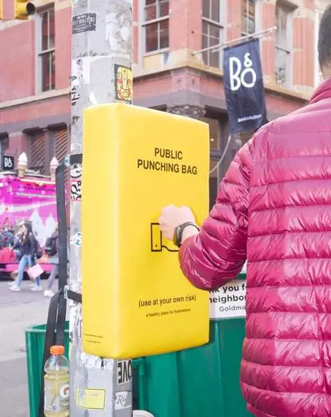 New York, ecco le punching bag per sfogare lo stress