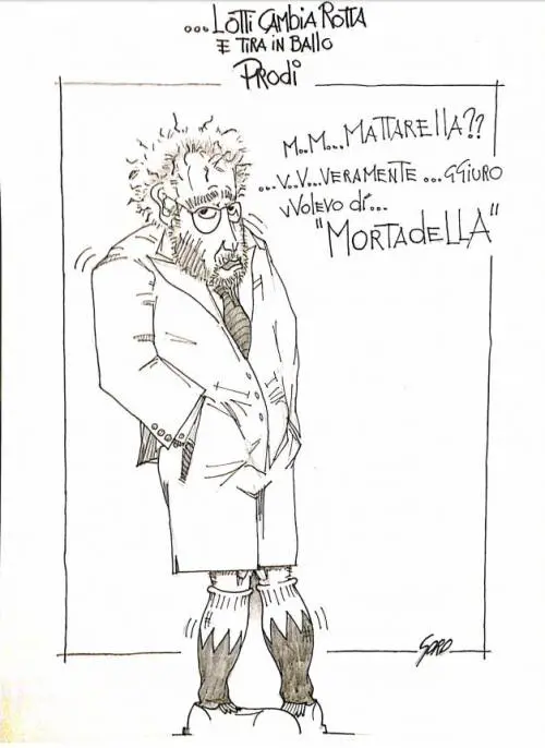 La vignetta del giorno - Lotti tira in ballo "Mortadella"