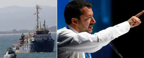 Salvini: "Sea Watch snobba le regole e fa traffico di esseri umani"