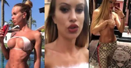 Taylor Mega fuori di seno durante lo shopping