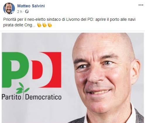 Il sindaco di Livorno: "Porto aperto alla Sea Watch". Salvini lo gela: "Priorità le navi pirata"