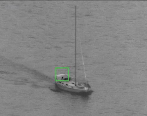 L'immagine dello yacht fornita dal canale Twitter di Frontex 
