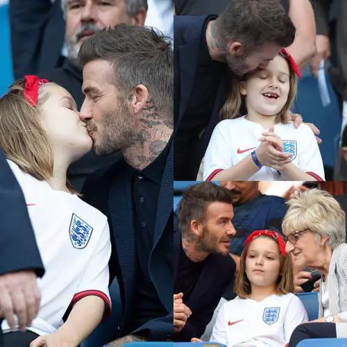 David Beckham attaccato da stampa, tv e social per aver baciato sua figlia