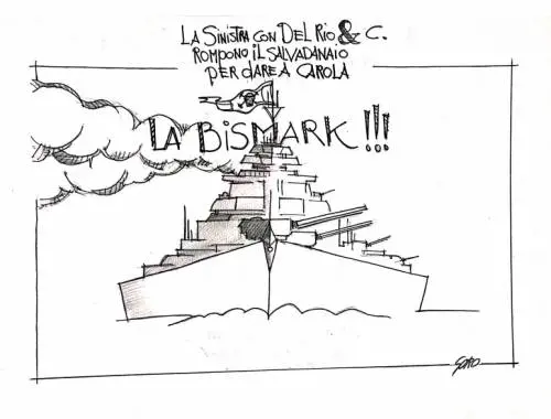 La vignetta del giorno - La sinistra rompe il salvadanaio per Carola