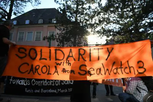Corteo a Palermo per la liberazione di Carola Rackete
