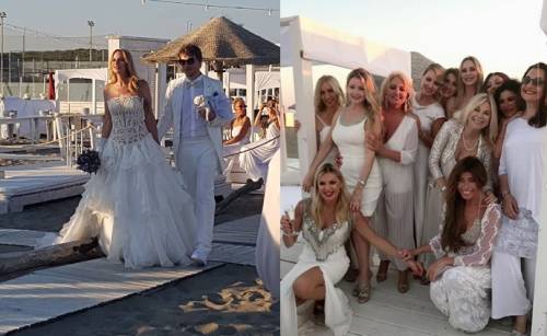 Matrimonio sulla spiaggia per Stefania Orlando, white party e tanti vip