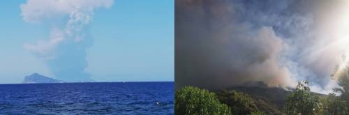 Stromboli, esplosioni da cratere: i turisti si buttano in mare
