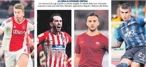 De Ligt, Godin, Manolas. Altro che bomber, la parola passa alla difesa