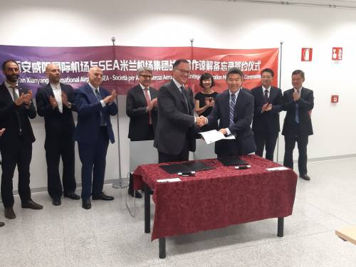 Sea sulla rotta per la Cina: accordo per sviluppare i voli tra Malpensa e aeroporto Xì An Xianyang