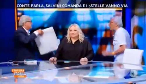 Lite furibonda tra Vittorio Sgarbi e Giampiero Mughini in diretta
