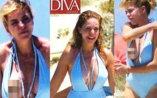 Incidente hot per Claudia Gerini
