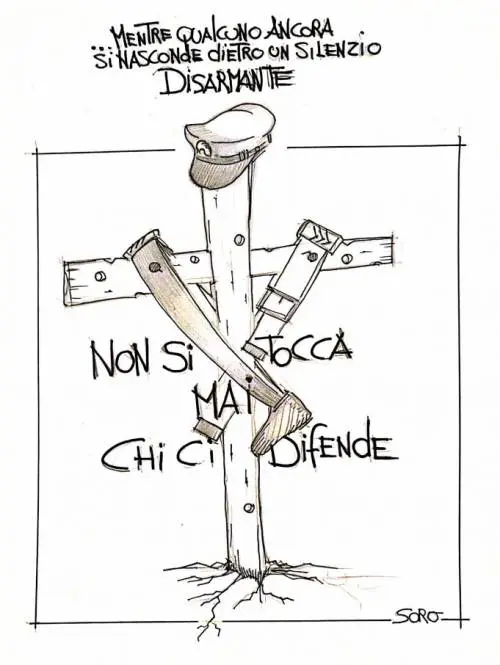 La vignetta del giorno: non si tocca chi ci difende