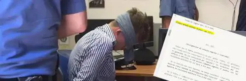 Carcere e tribunale militare: cosa rischia chi ha diffuso la foto bendato