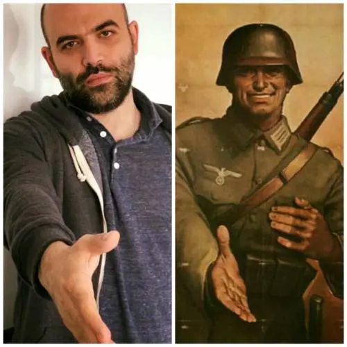 Saviano come il soldato nazista. Epic fail sulla foto anti-Salvini