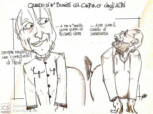 La vignetta del giorno - Buonisti radical chic