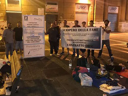 Reddito di cittadinanza: i navigator campani in sciopero della fame