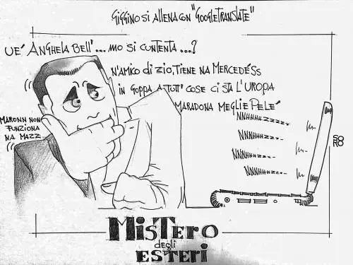 La vignetta del giorno: Di Maio si allena con Google Translate