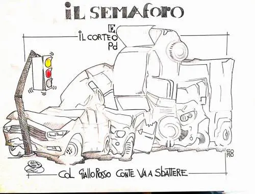 La vignetta del giorno - Il semaforo giallorosso