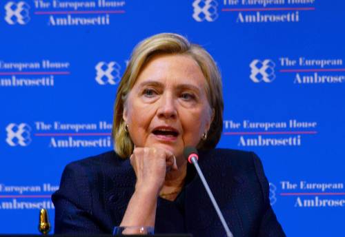 Hillary Clinton al forum Ambrosetti di Cernobbio