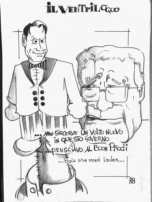 La vignetta del giorno - Prodi il ventriloquo