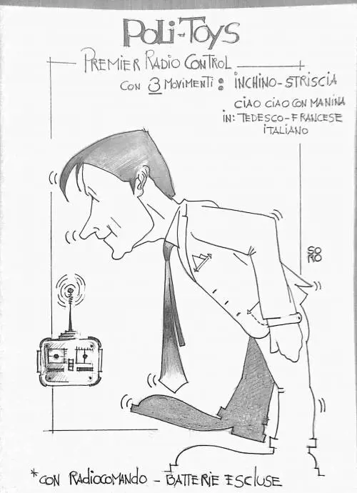 La vignetta del giorno: un premier radio comandato