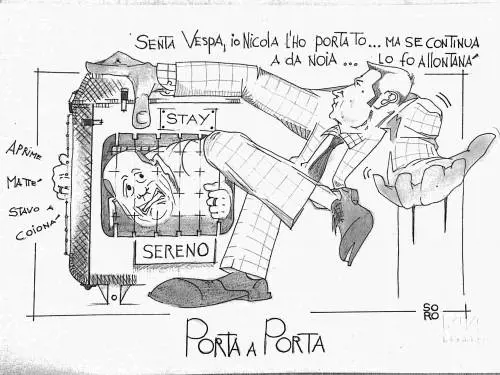 La vignetta del giorno: Renzi a Porta a Porta