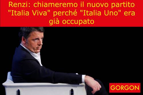 La satira del giorno: il nuovo partito di Renzi