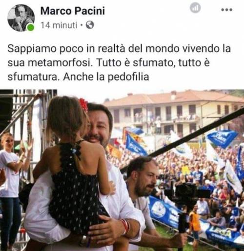 Il giornalista: "Salvini con la bimba a Pontida? Pedofilia". Poi si scusa