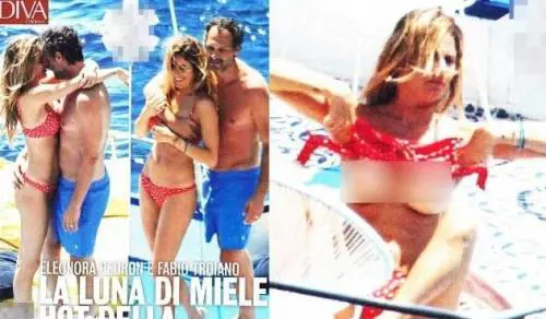 Eleonora Pedron, primo topless bollente con Fabio Troiano