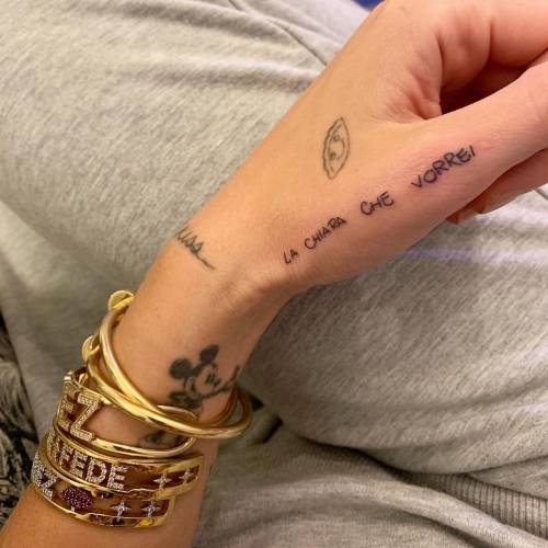 Il nuovo tattoo della Ferragni: "La Chiara che vorrei"