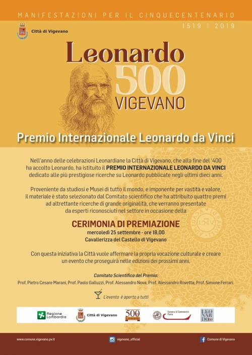Assegnati a Vigevano i Leonardo Award per gli studi sulle opere del Genio rinascimentale