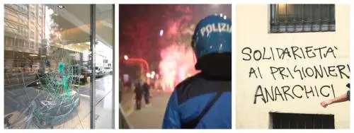 Milano, corteo anarchici scatena la guerriglia