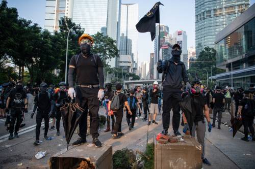 Proteste ad Hong Kong durante il "National Day" 