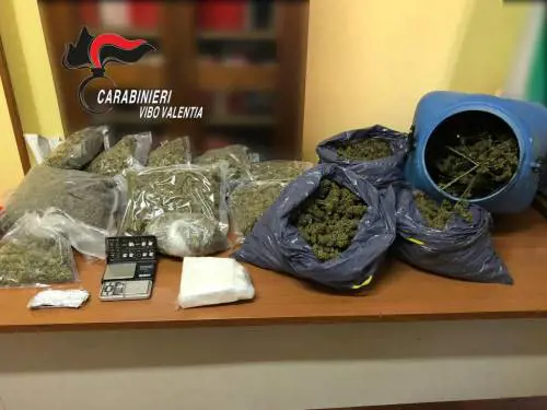 Vibo Valentia, blitz carabinieri: sequestrati 300mila euro di droga