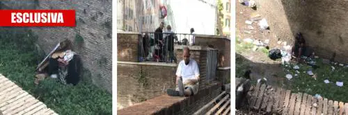 Castel Sant'Angelo è assediato da rifiuti, degrado e clandestini