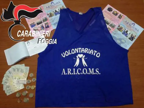 Foggia, volontari cercavano fondi per un'associazione fittizia