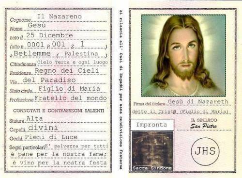 Radio Maria posta la carta d'identità di Gesù Cristo